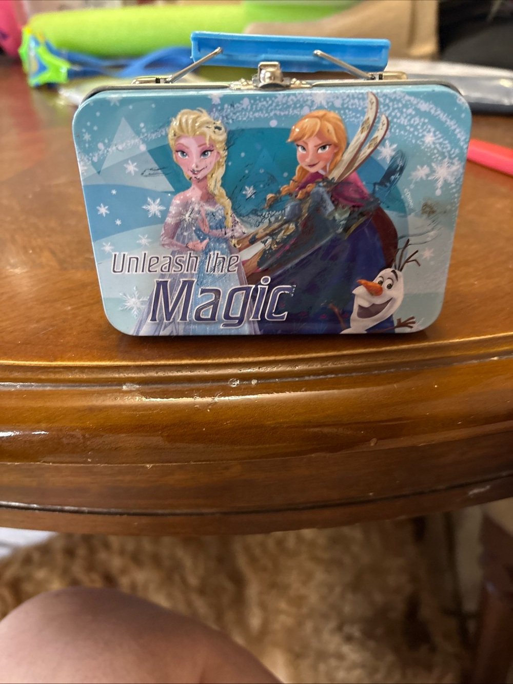Disney Frozen 'Unleash the Magic' Kids Tin Lunchbox - Blue